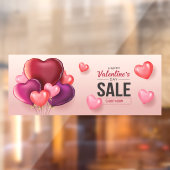 Fijne Valentijnsdag Sale Heart-ballonnen Raamsticker (Vel 2)