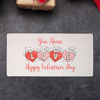 Fijne Valentijnsdag, Schattigee katten met harten Bureaumat