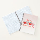 Fijne Valentijnsdag, Schattigee katten met harten Notitieboek (Binnen)