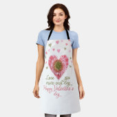 Fijne valentijnsdag schort (Gedragen)