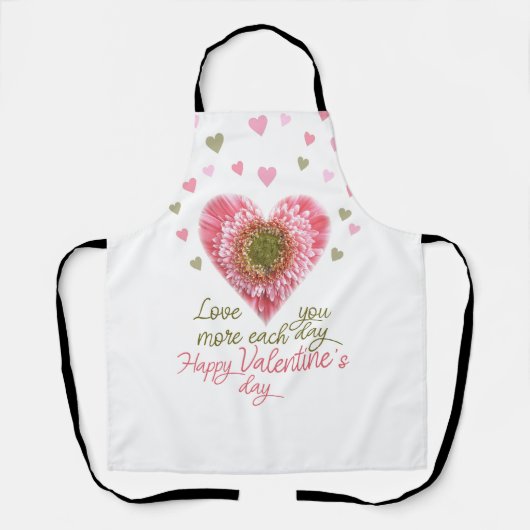 Fijne valentijnsdag schort (Voorkant)
