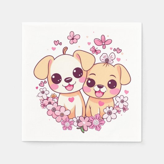 Fijne Valentijnsdag! Servet (Voorkant)