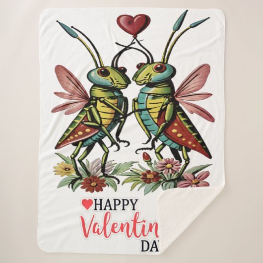Fijne valentijnsdag sherpa deken (Voorkant)