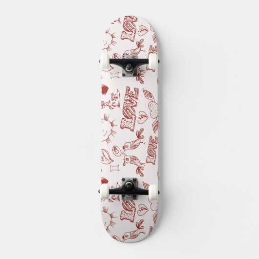 Fijne Valentijnsdag Skateboard (Voorkant)