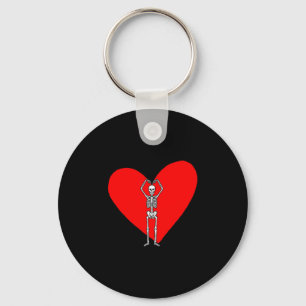 Fijne Valentijnsdag Skelet Vintage Voor Grappige V Sleutelhanger