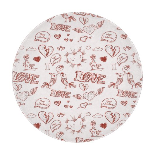 Fijne Valentijnsdag Snijplank (Voorkant)