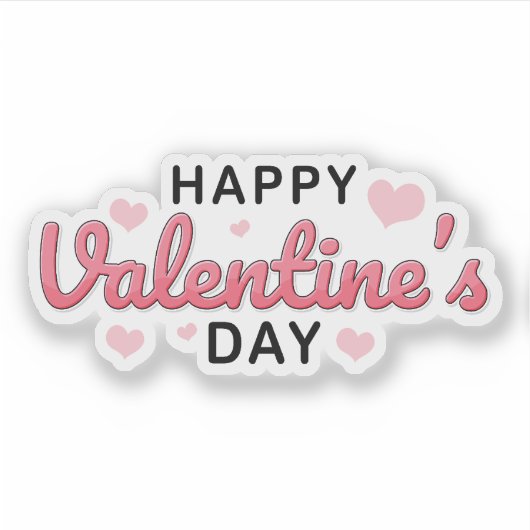 Fijne Valentijnsdag sticker (Voorkant)
