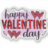 Fijne Valentijnsdag sticker (Voorkant)