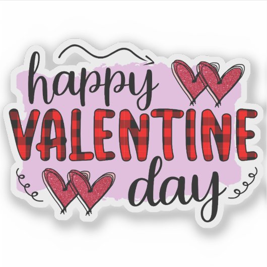 Fijne Valentijnsdag sticker (Voorkant)