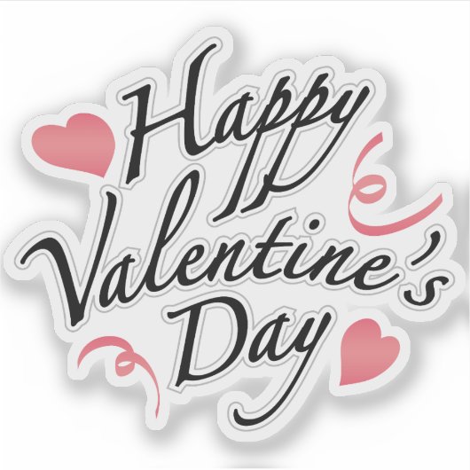 Fijne Valentijnsdag sticker (Voorkant)