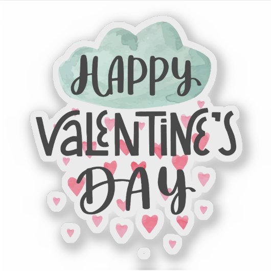 Fijne Valentijnsdag sticker (Voorkant)