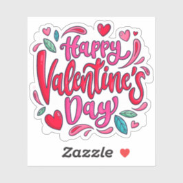 Fijne Valentijnsdag sticker