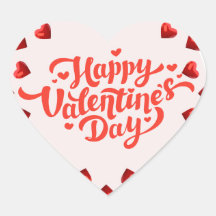 Fijne Valentijnsdag Sticker – Hartjes