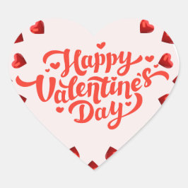 Fijne Valentijnsdag Sticker – Hartjes