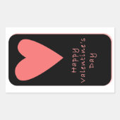 Fijne Valentijnsdag Sticker | Roze Hart Liefde (Voorkant)