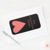 Fijne Valentijnsdag Sticker | Roze Hart Liefde (Envelop)