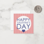 Fijne Valentijnsdag | Strepen Notitiekaartje (Voorkant / Achterkant in situ)