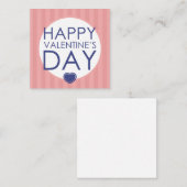 Fijne Valentijnsdag | Strepen Notitiekaartje (Voorkant / Achterkant)