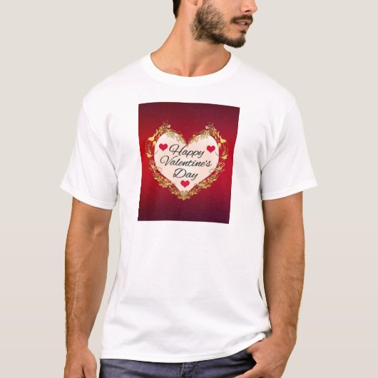 Fijne valentijnsdag! t-shirt (Voorkant)