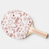 Fijne Valentijnsdag Tafeltennisbatje (Zijkant)