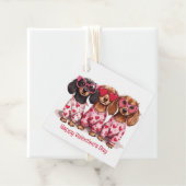 Fijne Valentijnsdag Teckel Honden Bedankjes Labels (In situ)