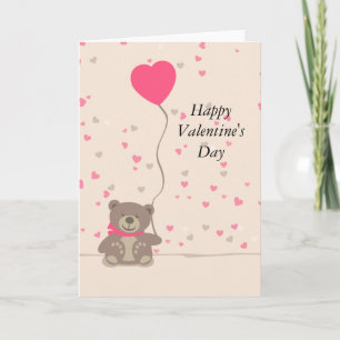 Fijne Valentijnsdag Teddy Bear Feestdagen Kaart
