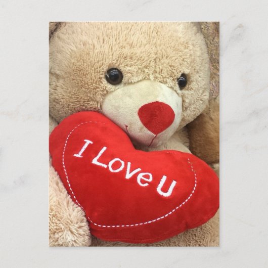Fijne Valentijnsdag Teddy Bear Feestdagenkaart (Voorkant)