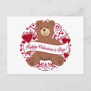 Fijne Valentijnsdag! Teddy Bear Feestdagenkaart