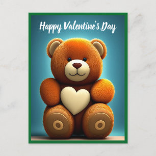 Fijne Valentijnsdag Teddy Bear Feestdagenkaart