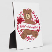 Fijne Valentijnsdag! Teddy Bear Fotoplaat (Zijkant)