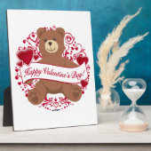 Fijne Valentijnsdag! Teddy Bear Fotoplaat (Zijkant)