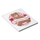 Fijne Valentijnsdag! Teddy Bear Notitieblok (Schuin)