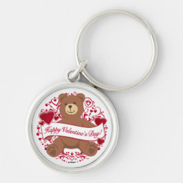 Fijne Valentijnsdag! Teddy Bear Sleutelhanger