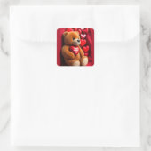 Fijne Valentijnsdag Teddy Bear sticker (Tas)