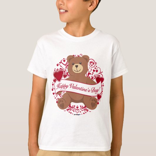 Fijne Valentijnsdag! Teddy Bear T-shirt (Voorkant)