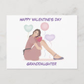 Fijne Valentijnsdag Teen kleindochter Briefkaart (Voorkant)