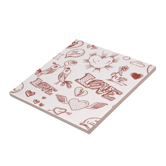 Fijne Valentijnsdag Tegeltje (Zijkant)