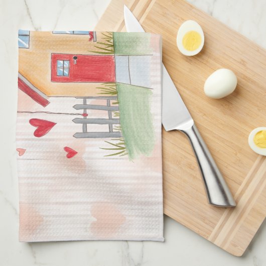 Fijne Valentijnsdag! Theedoek (Quarter Fold)