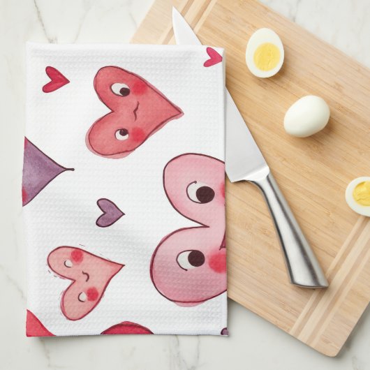 Fijne Valentijnsdag! Theedoek (Quarter Fold)