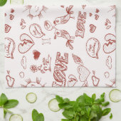 Fijne Valentijnsdag Theedoek (Gevouwen)