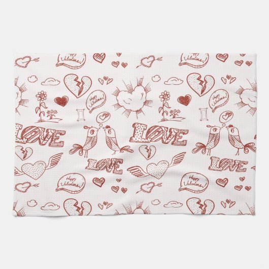 Fijne Valentijnsdag Theedoek (Horizontaal)