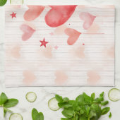 Fijne Valentijnsdag! Theedoek (Gevouwen)