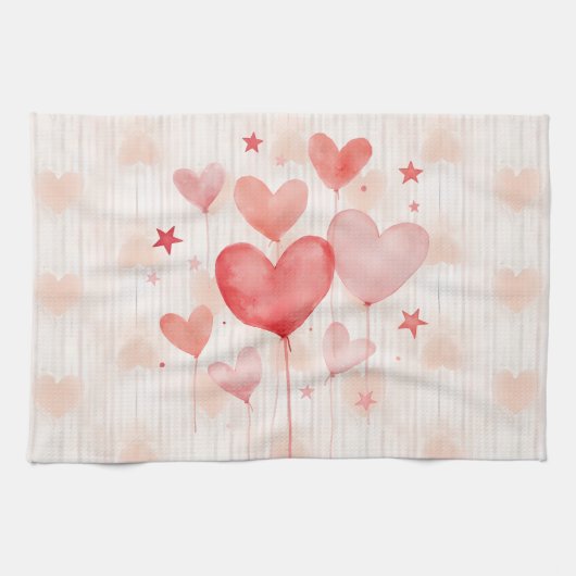 Fijne Valentijnsdag! Theedoek (Horizontaal)