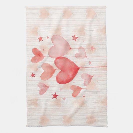 Fijne Valentijnsdag! Theedoek (Verticaal)