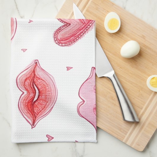 Fijne Valentijnsdag! Theedoek (Quarter Fold)