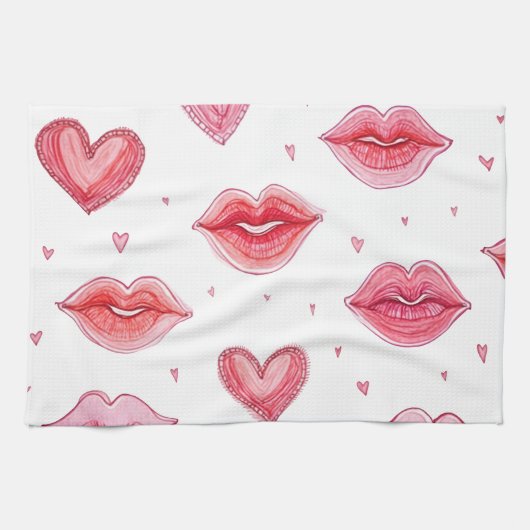 Fijne Valentijnsdag! Theedoek (Horizontaal)