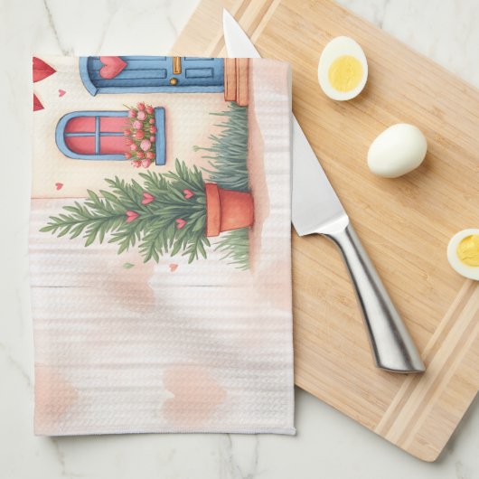 Fijne Valentijnsdag! Theedoek (Quarter Fold)