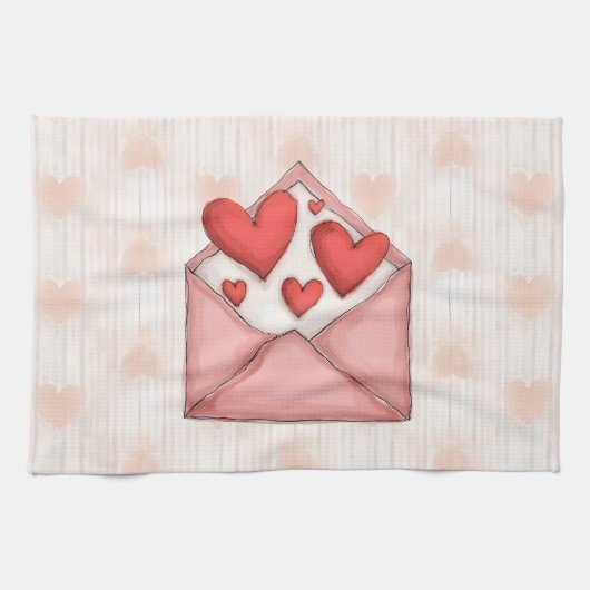 Fijne Valentijnsdag! Theedoek (Horizontaal)