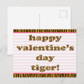 Fijne Valentijnsdag tijger! Stripes en tijger afdr Feestdagenkaart (Voorkant / Achterkant)