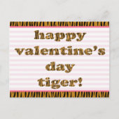 Fijne Valentijnsdag tijger! Stripes en tijger afdr Feestdagenkaart (Voorkant)